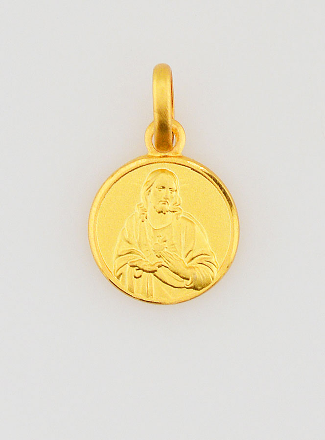 Médaille du Scapulaire en Plaqué Or 18k - 10mm (pic 1)
