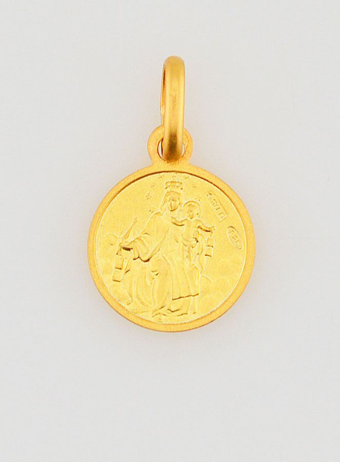 Médaille du Scapulaire en Plaqué Or 18k - 10mm (pic 2)