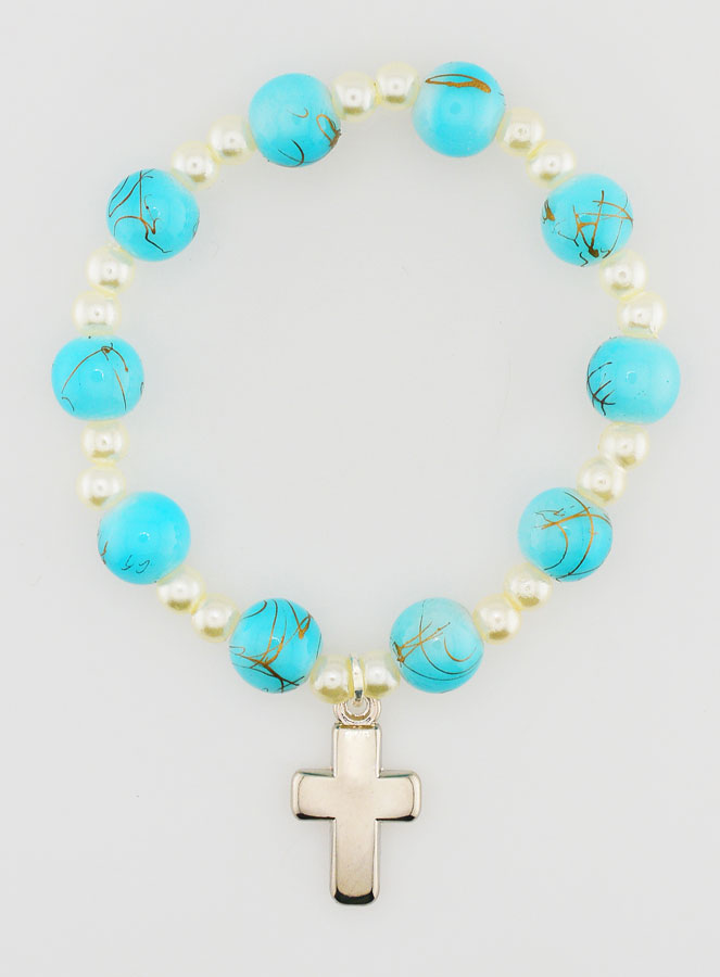 Bracelet Dizainier Enfant - Bleu Marbré (pic 1)