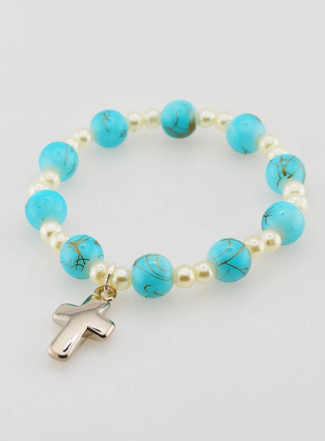 Bracelet Dizainier Enfant - Bleu Marbré (pic 2)