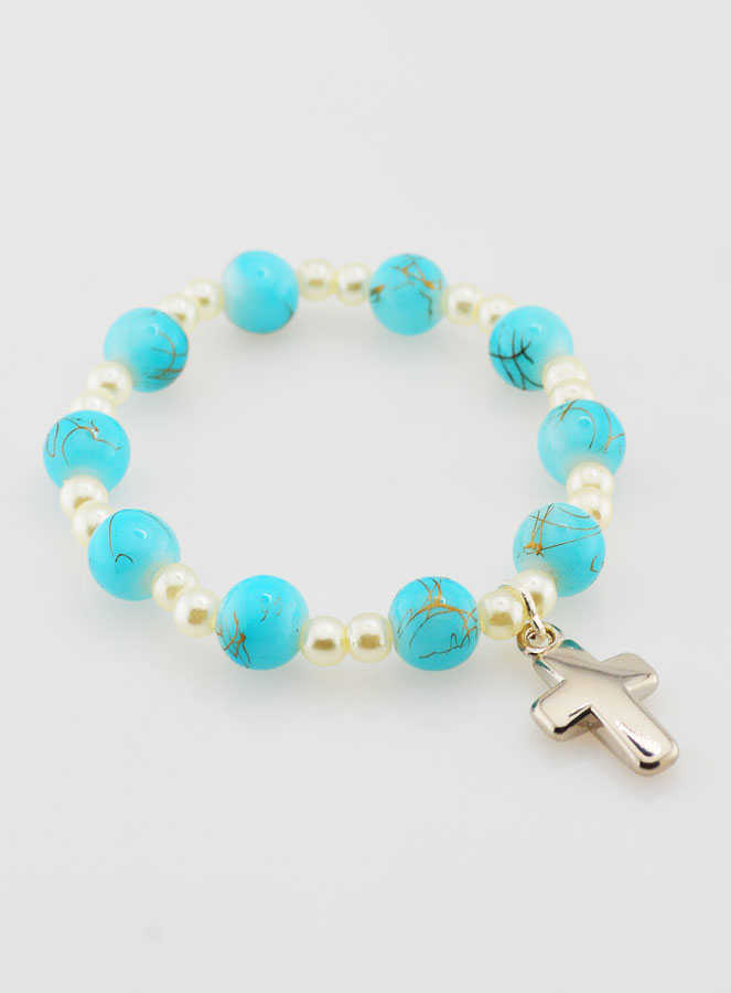 Bracelet Dizainier Enfant - Bleu Marbré (pic 3)