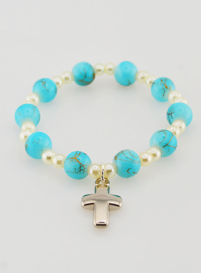 Bracelet Dizainier Enfant - Bleu Marbré (pic 4)
