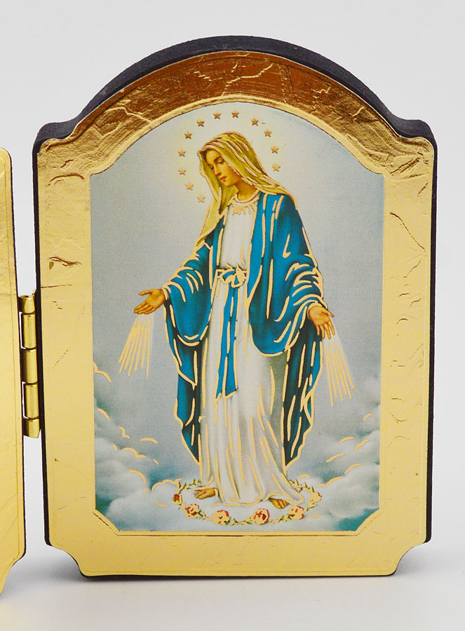 Icône Diptyque Jésus Miséricordieux & Vierge Miraculeuse (pic 3)