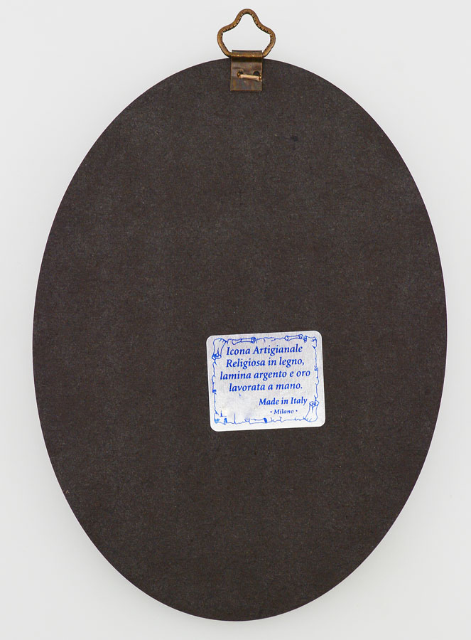 Icone Ovale Portrait - Vierge au Voile Bleu 15cm (pic 4)