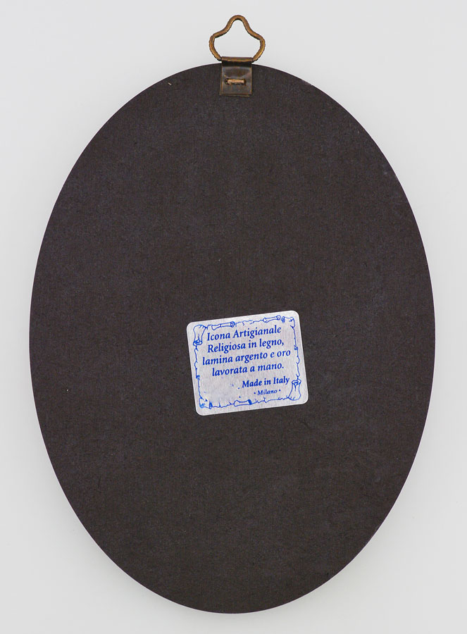 Icone Ovale Vierge de Tendresse Bleue - 15cm (pic 4)