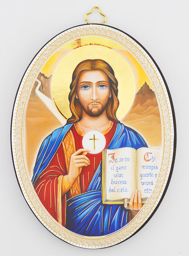 Icone Ovale Christ Pantocrator - 15cm (pic 1)
