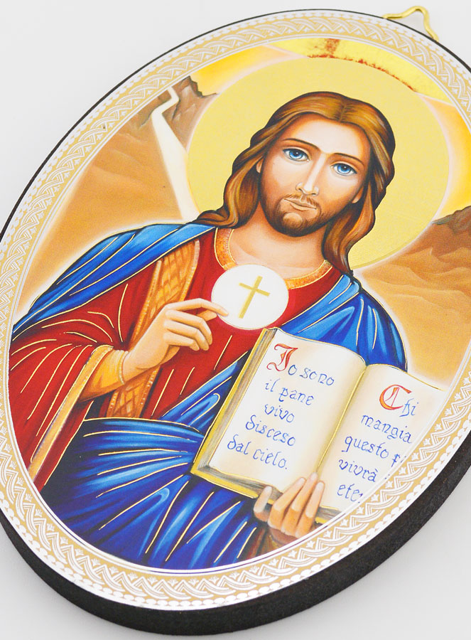 Icone Ovale Christ Pantocrator - 15cm (pic 3)