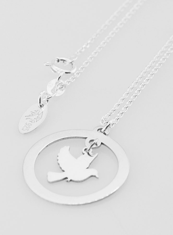Collier Religieux en Argent Massif - Pampille Colombe (pic 4)