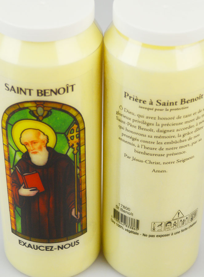Bougie de Neuvaine Saint Benoît avec Prière au dos (pic 4)