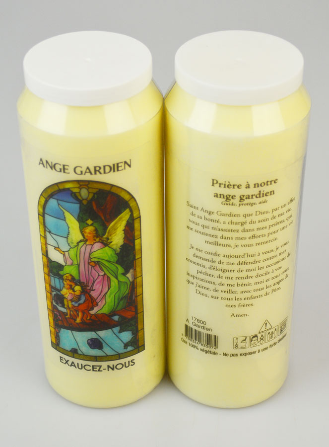 Bougie de Neuvaine Ange-Gardien avec Prière au dos (pic 2)