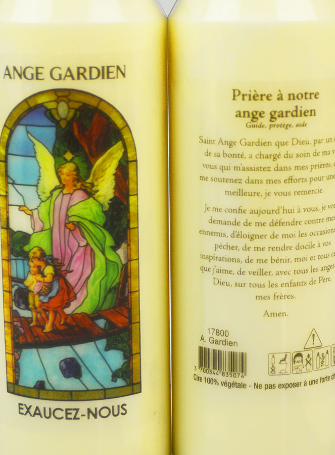 Bougie de Neuvaine Ange-Gardien avec Prière au dos (pic 3)