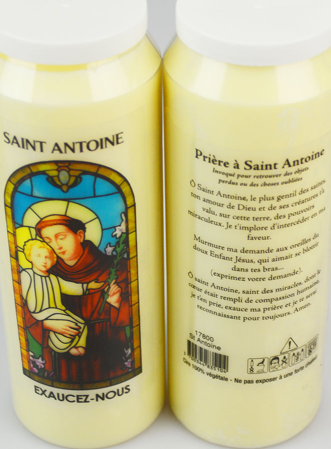 Bougie de Neuvaine Saint Antoine avec Prière au dos (pic 4)