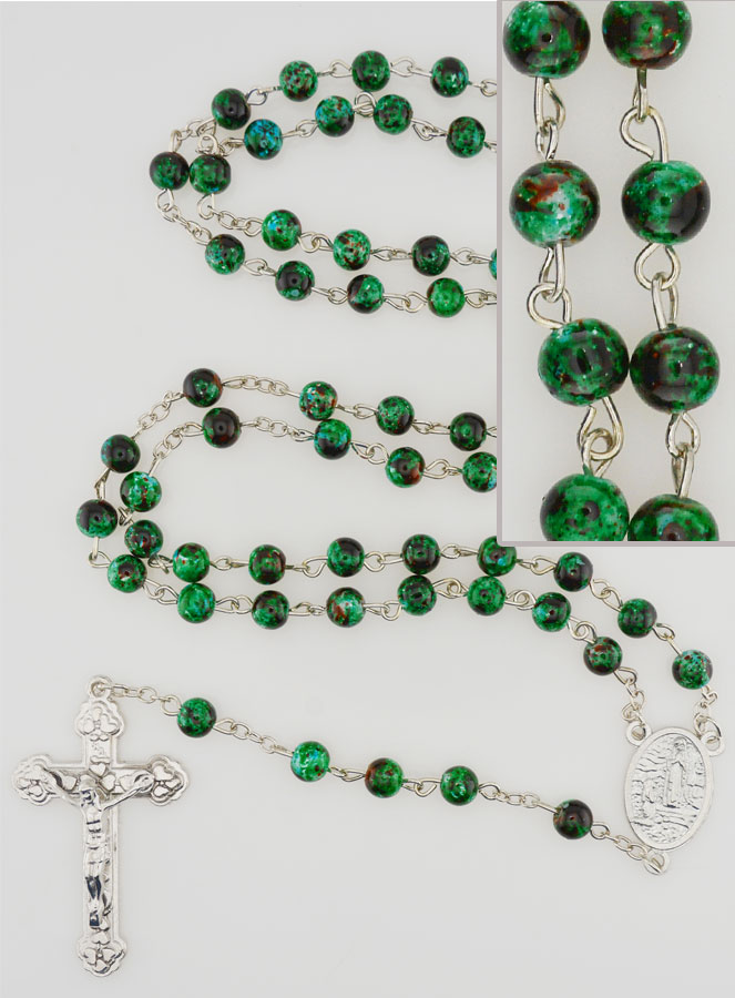 Chapelet en Pierre de Nacre Verte (pic 1)