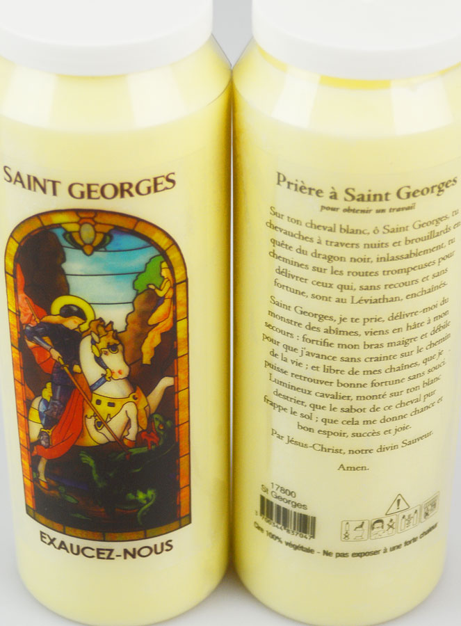 Bougie de Neuvaine Saint Georges avec Prière au dos (pic 4)