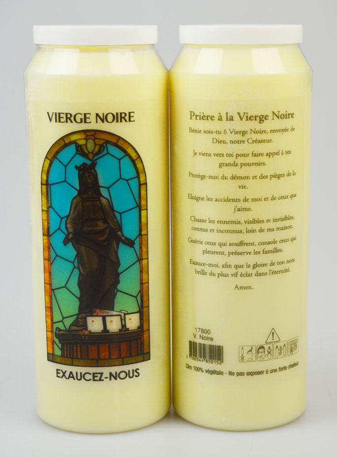 Bougie de Neuvaine Vierge Noire avec Prière au dos (pic 1)