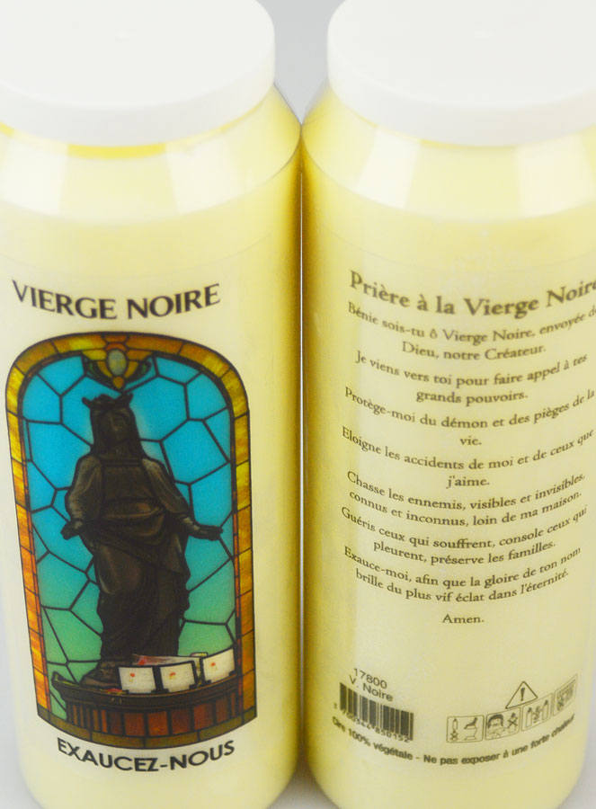 Bougie de Neuvaine Vierge Noire avec Prière au dos (pic 4)
