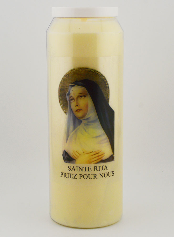 Bougie de Neuvaine Sainte Rita Causes Désespérées (pic 1)