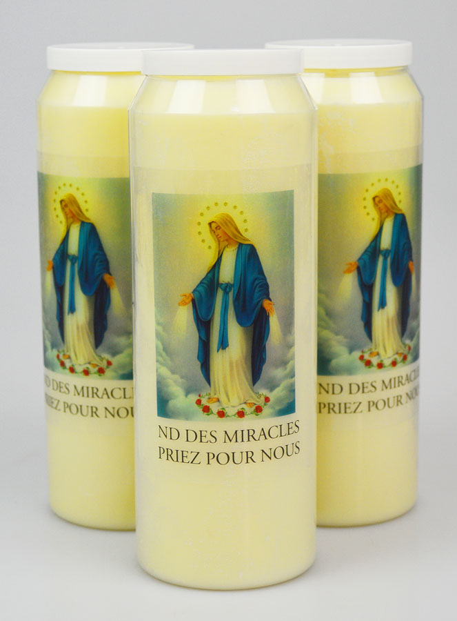 3 Bougies de Neuvaine Notre Dame des Miracles (pic 1)