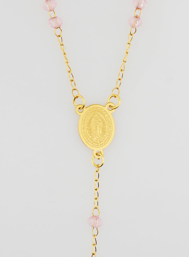Chapelet Cristal Notre Dame de Guadalupe - Rose (pic 4)