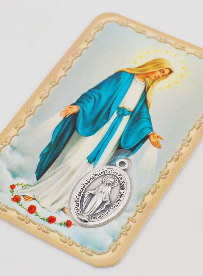 Carte de Prière & Médaille - Vierge Miraculeuse (pic 3)