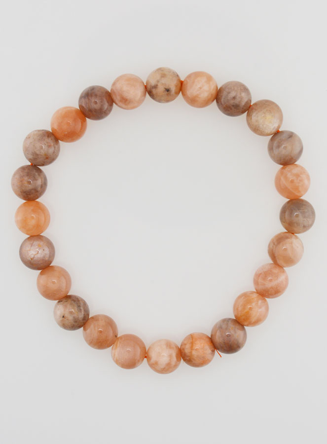 Bracelet en Pierre Naturelle de Pierre de Lune - 8mm (pic 1)