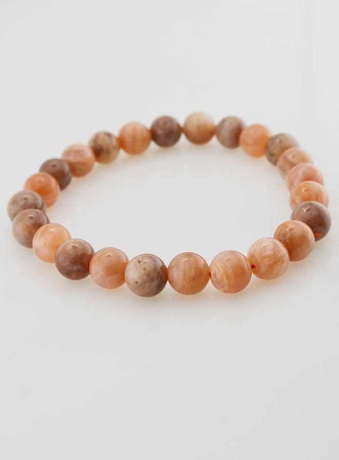 Bracelet en Pierre Naturelle de Pierre de Lune - 8mm (pic 3)