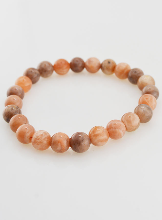 Bracelet en Pierre Naturelle de Pierre de Lune - 8mm (pic 4)