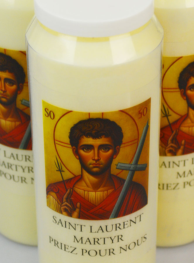 3 Bougies de Neuvaine à Saint Laurent Martyr (pic 4)