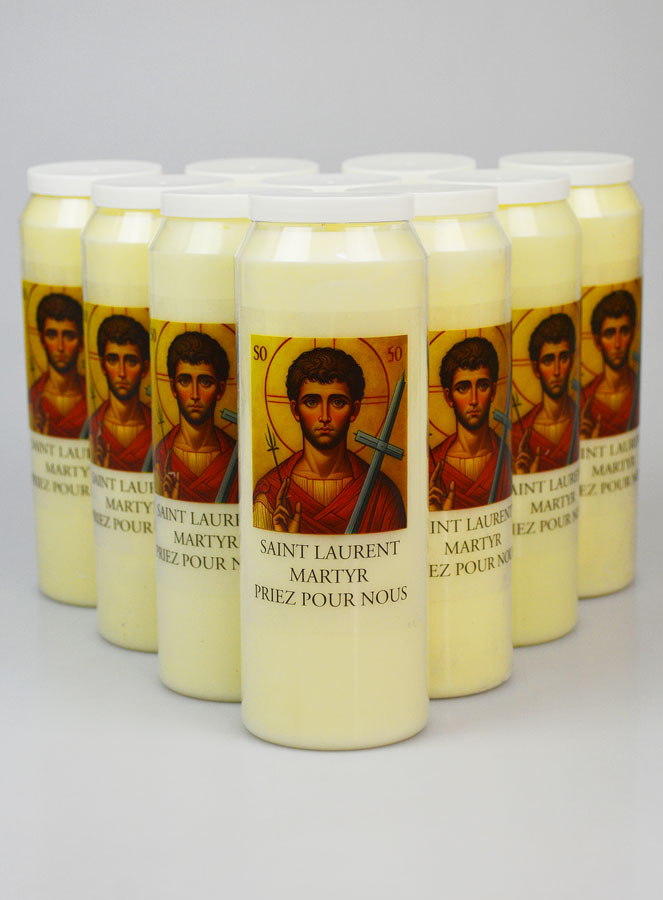 10 Bougies de Neuvaine à Saint Laurent Martyr (pic 1)
