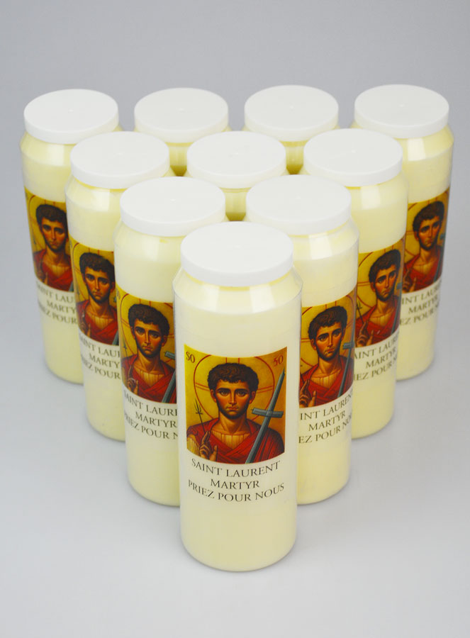 10 Bougies de Neuvaine à Saint Laurent Martyr (pic 2)