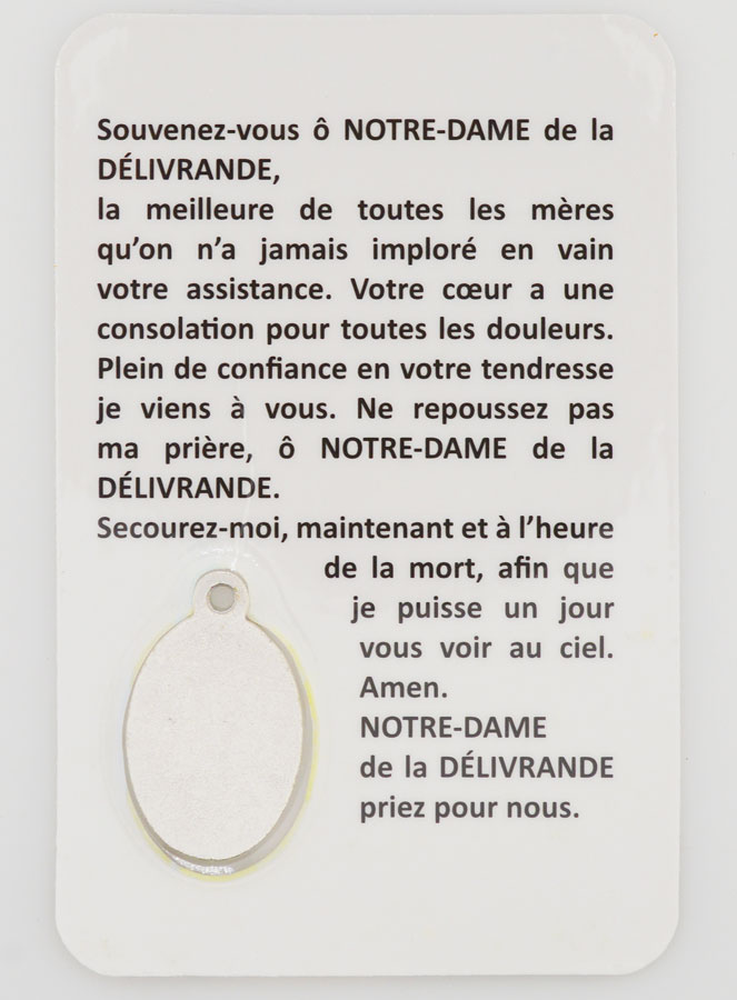 Carte de Prière & Médaille - Notre Dame de la Délivrande (pic 2)