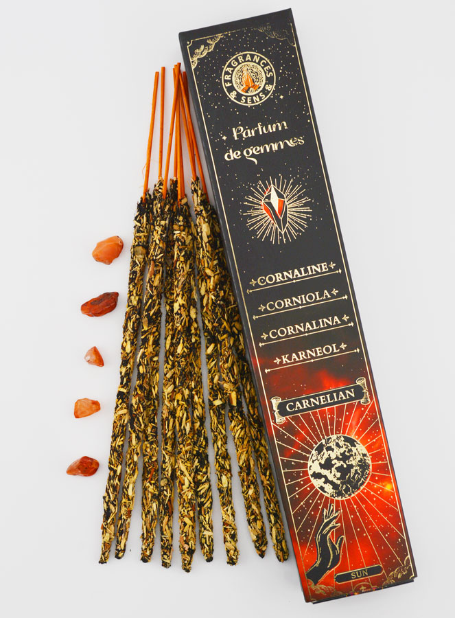 Encens Bâtonnets & Pierres Parfum de Gemmes - Cornaline (pic 1)