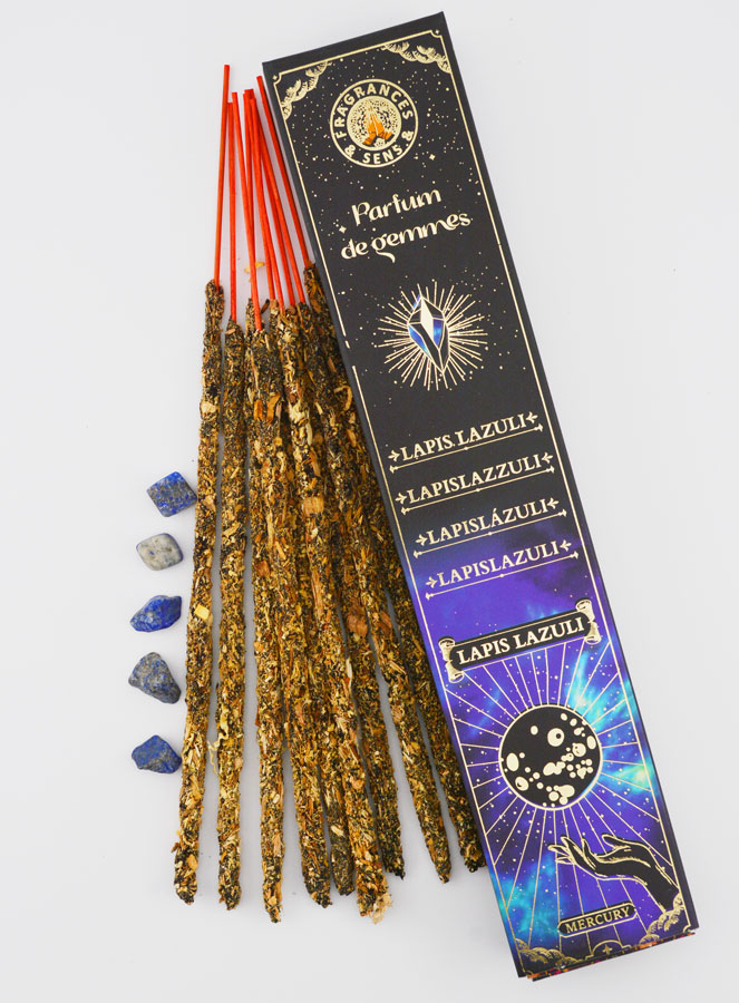 Encens Bâtonnets & Pierres Parfum de Gemmes - Lapis Lazuli (pic 1)