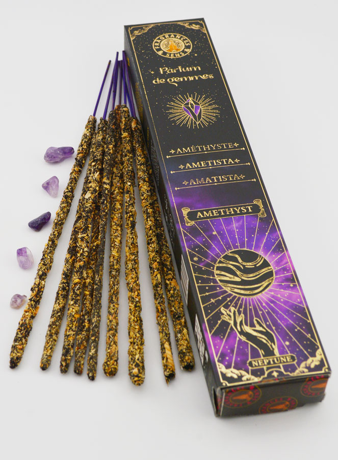 Encens Bâtonnets & Pierres Parfum de Gemmes - Améthyste (pic 2)