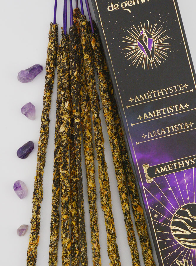 Encens Bâtonnets & Pierres Parfum de Gemmes - Améthyste (pic 3)