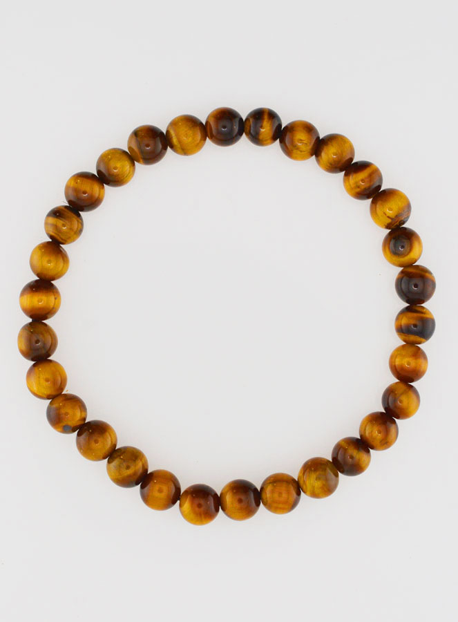 Bracelet en Pierre Naturelle d'Oeil de Tigre 6mm - AAA (pic 1)