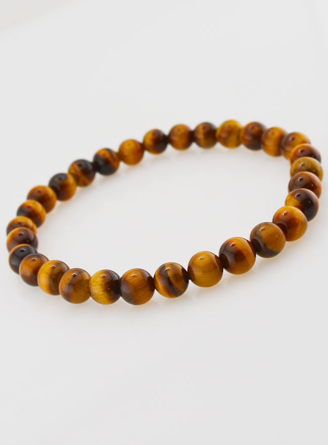 Bracelet en Pierre Naturelle d'Oeil de Tigre 6mm - AAA (pic 3)