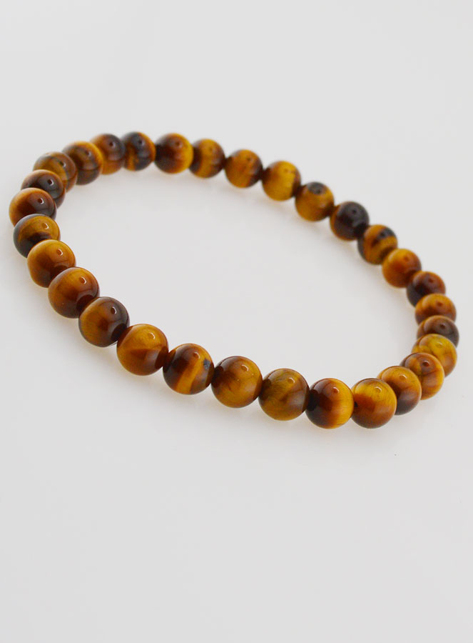 Bracelet en Pierre Naturelle d'Oeil de Tigre 6mm - AAA (pic 4)