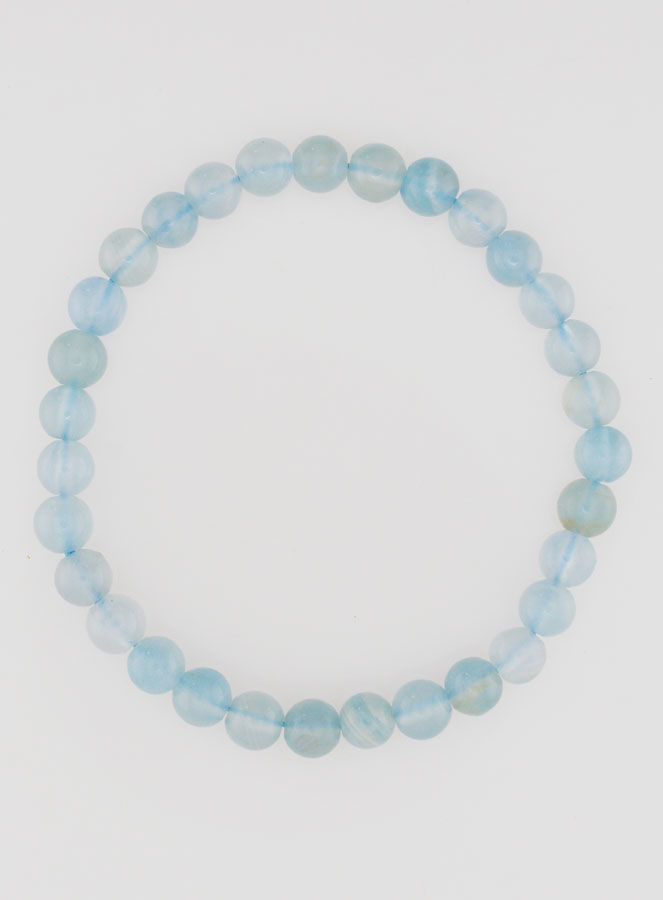 Bracelet en Pierres Naturelles de Calcédoine - 6mm AA (pic 1)