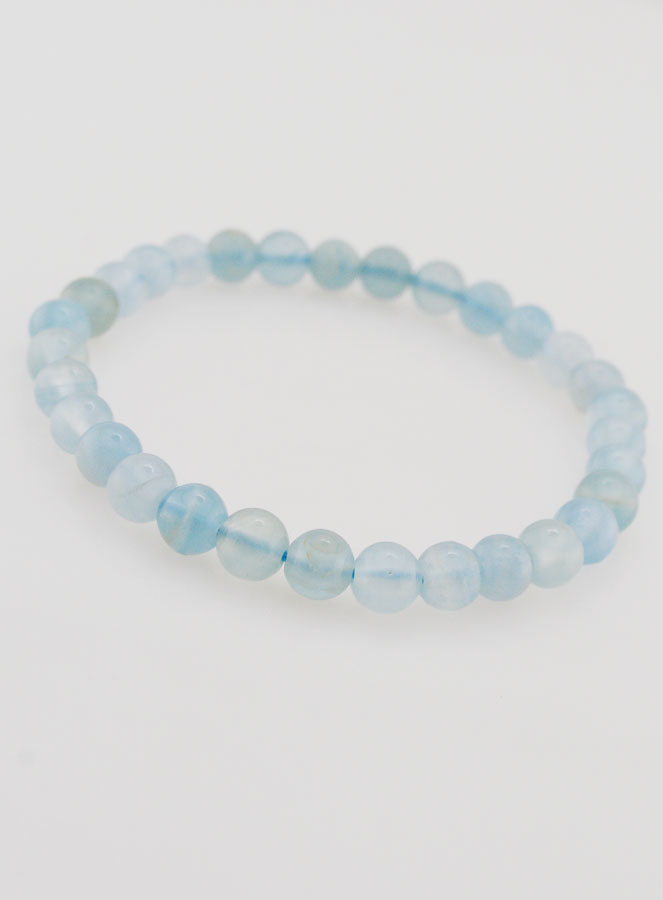 Bracelet en Pierres Naturelles de Calcédoine - 6mm AA (pic 2)