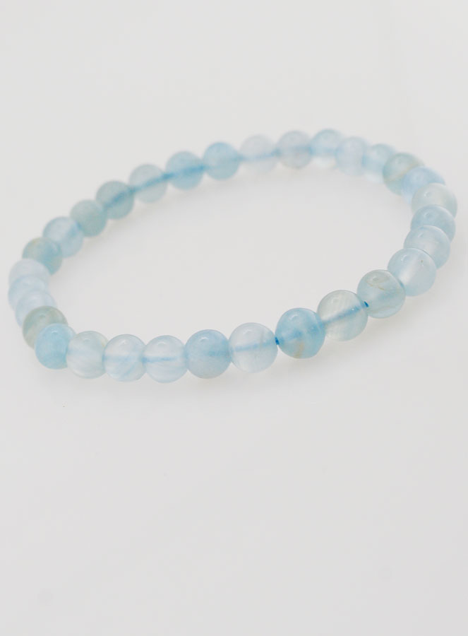 Bracelet en Pierres Naturelles de Calcédoine - 6mm AA (pic 3)