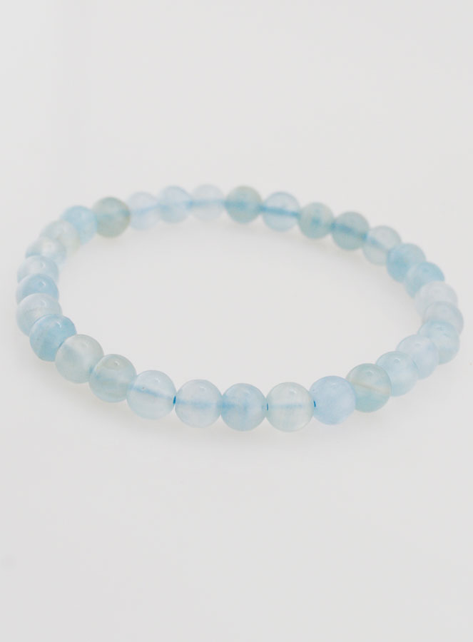 Bracelet en Pierres Naturelles de Calcédoine - 6mm AA (pic 4)