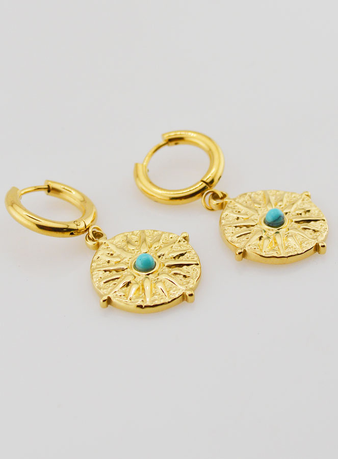 Boucles d'Oreilles Soleil & Turquenite (pic 3)