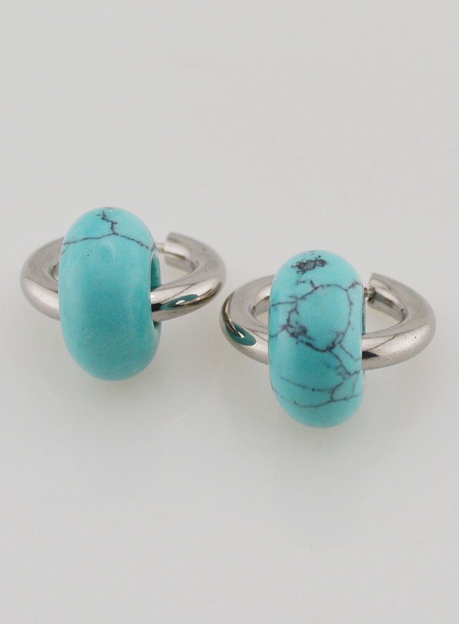 Boucles d'Oreilles Créoles & Anneau Turquénite (pic 3)