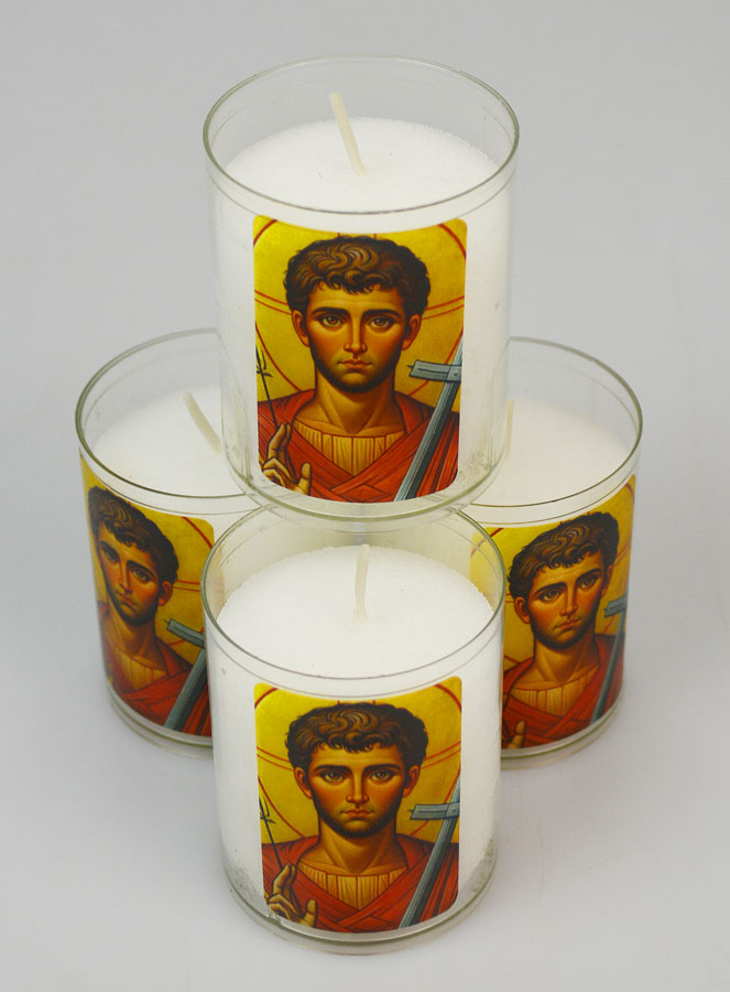 4 Bougies Veilleuse Saint Laurent Martyr (pic 2)