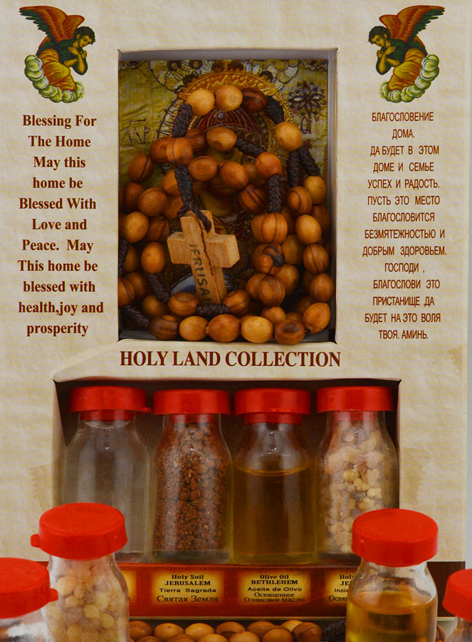 Coffret Terre Sainte - Chapelet, Encens, Huile & Eau du Jourdain (pic 4)