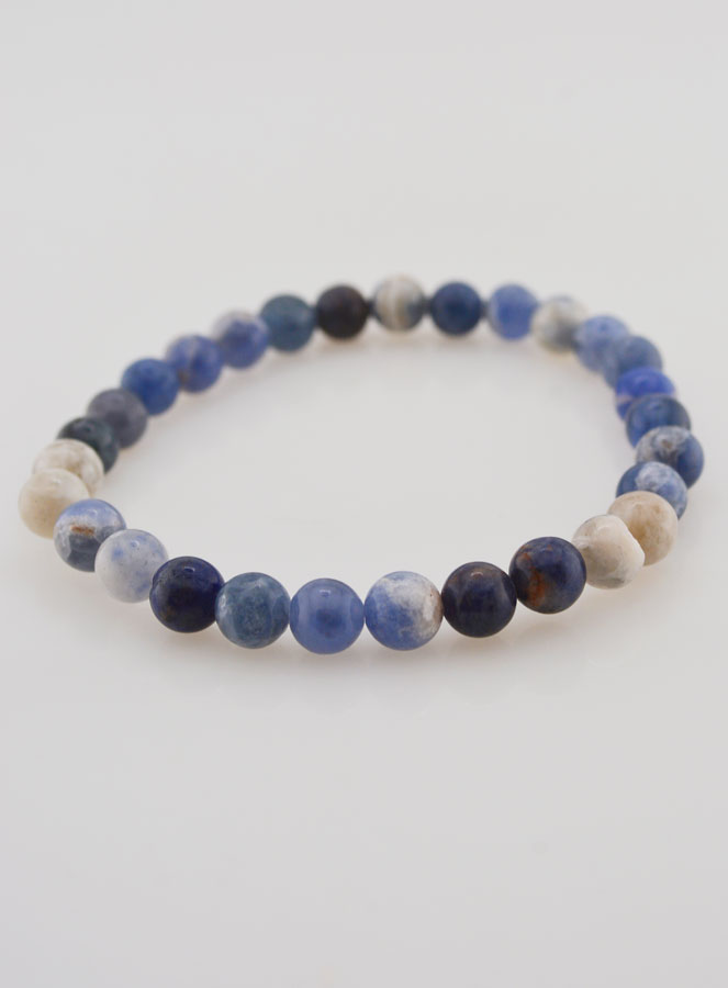Bracelet en Pierre Naturelle de Sodalite - 6mm (pic 2)