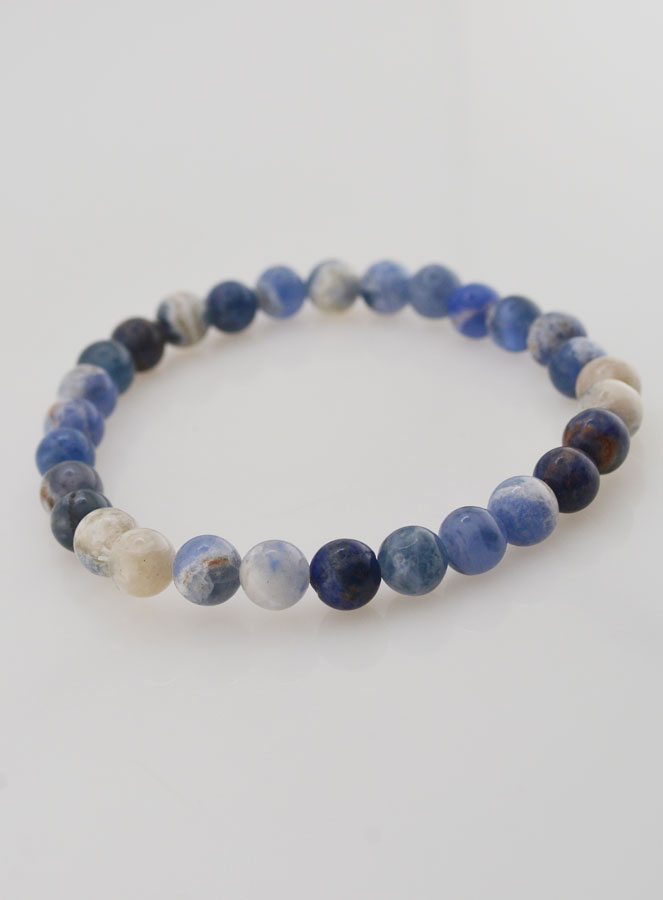 Bracelet en Pierre Naturelle de Sodalite - 6mm (pic 3)