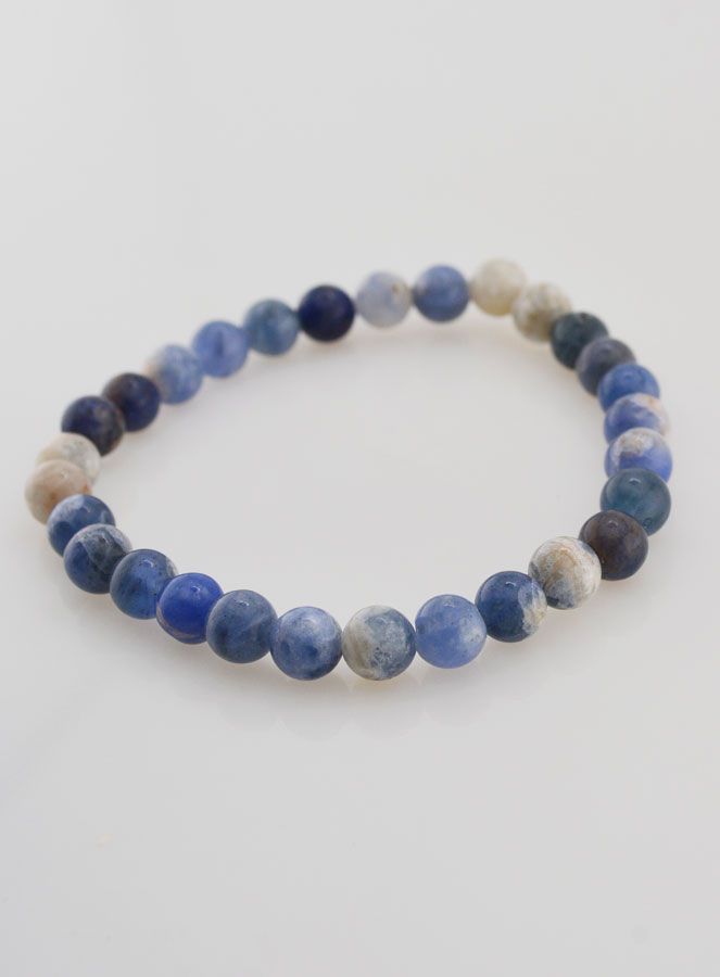 Bracelet en Pierre Naturelle de Sodalite - 6mm (pic 4)