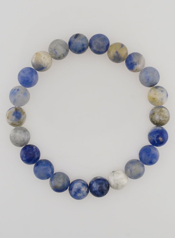 Bracelet en Pierre Naturelle de Sodalite - 8mm (pic 1)